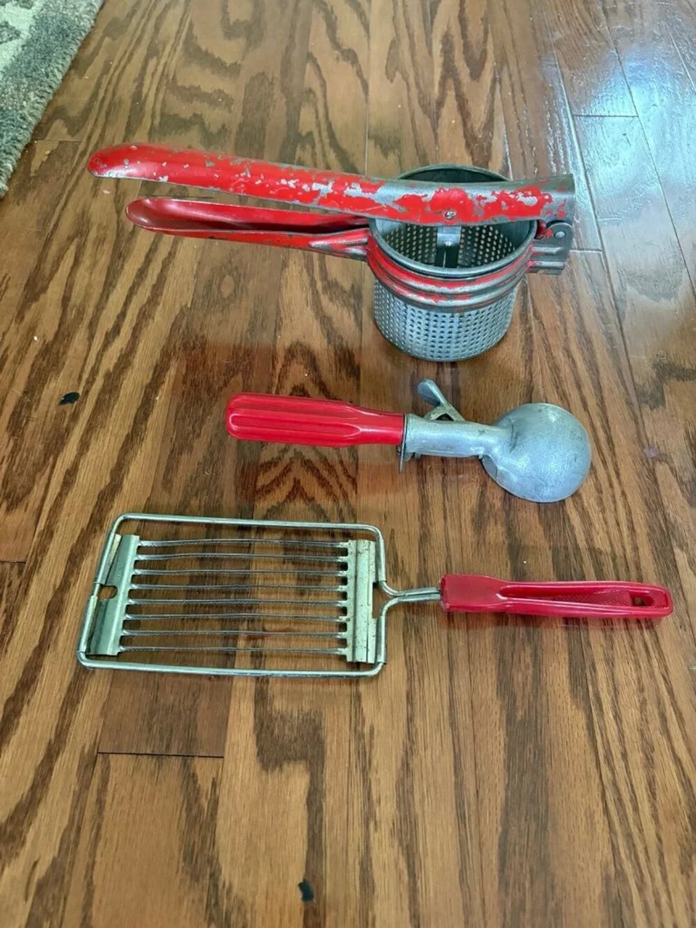 Vintage Kitchen Items - Ricer Grater & Scoop